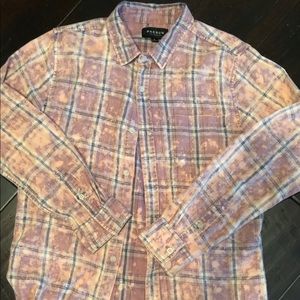 Pacsun Bleached Long Sleeve Button Down